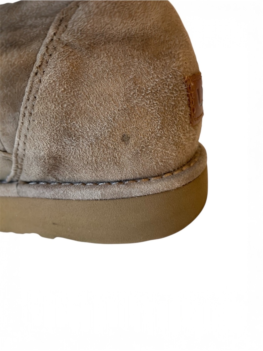UGG Kip Suede Ankle Booties Womens 9 Clay Sheepskin Side Zip Rare - Picture 10 of 11